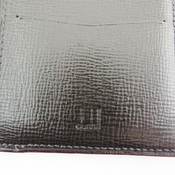 DUNHILL Card Case Boton Leather Authentic USED - Picture 9 of 11